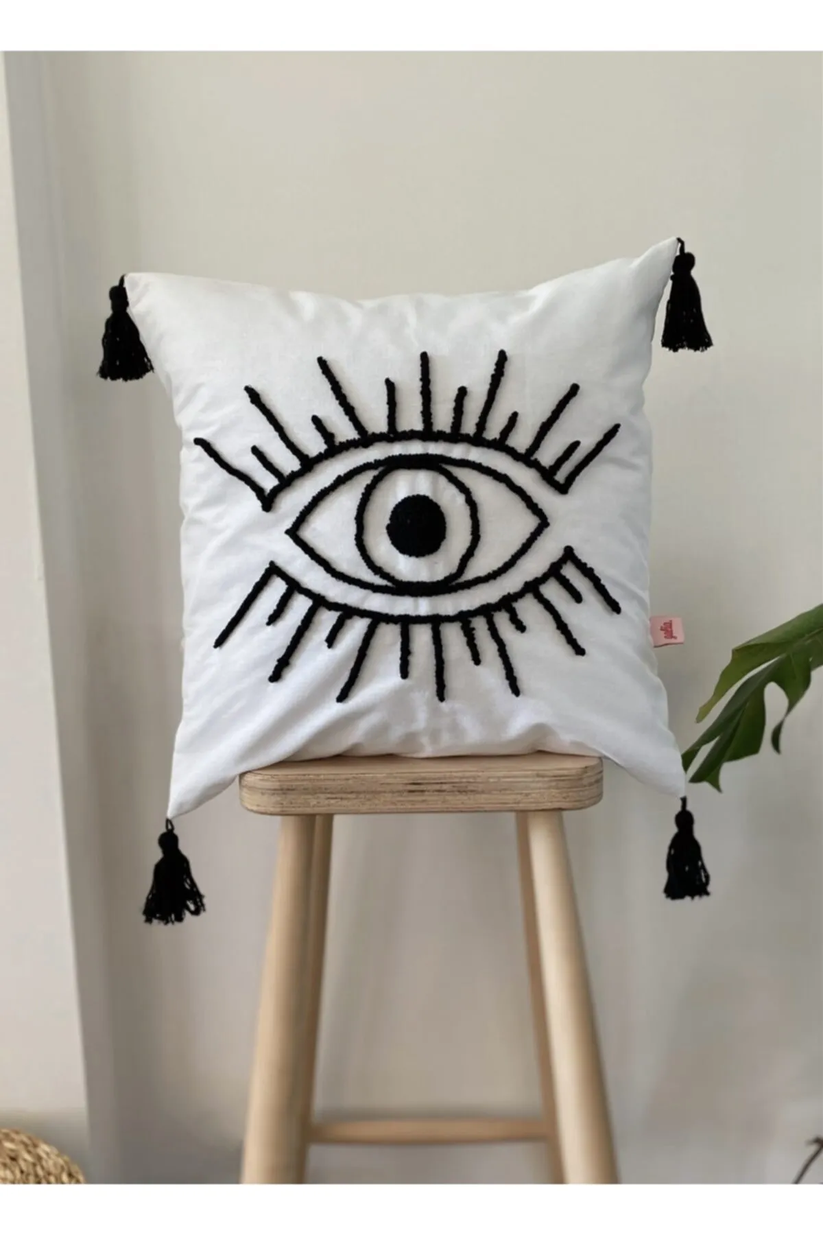 Eye Shaped Punch Throw Pillow Cover