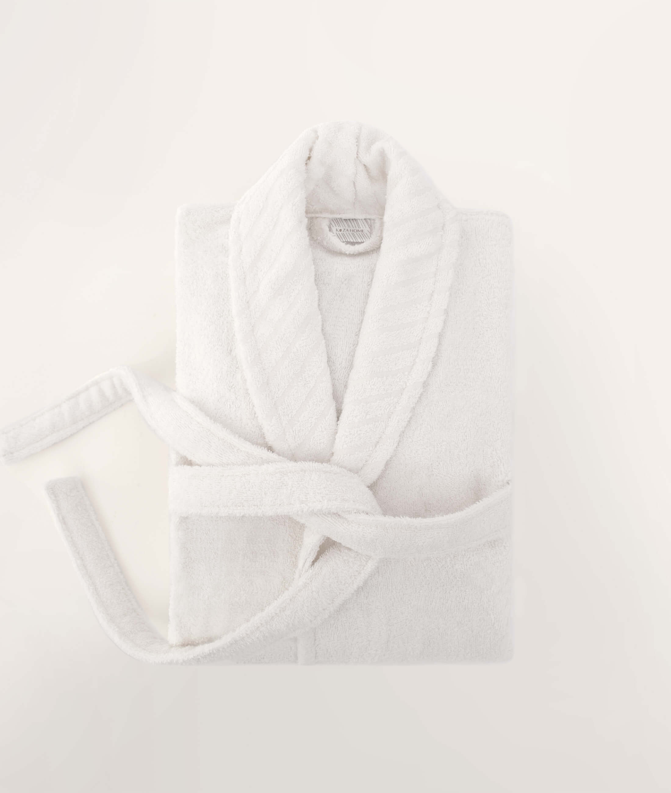 Lykya White Bathrobe Set 2 in 1 Bathrobe 1 Towel 1054A