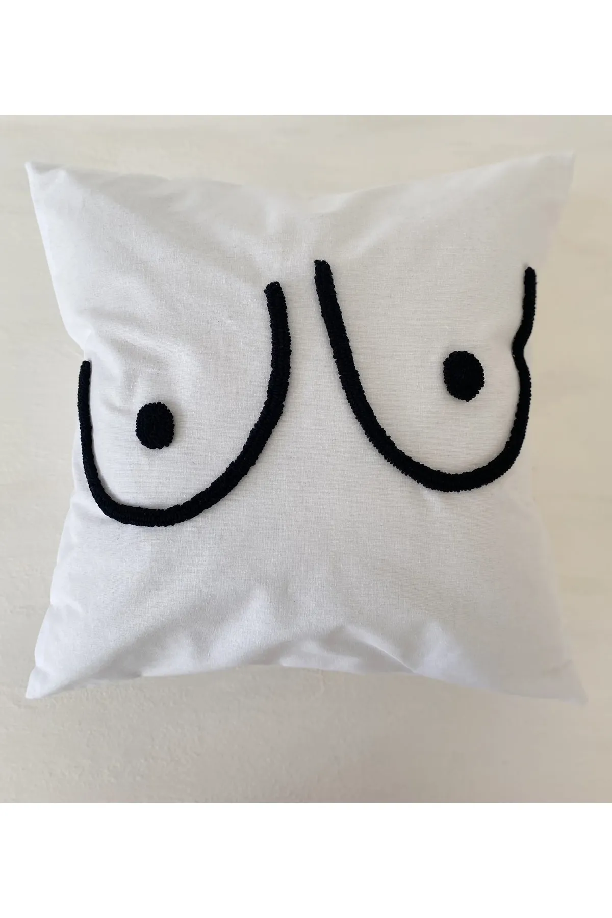 Boobs Punch Throw Pillow Cover