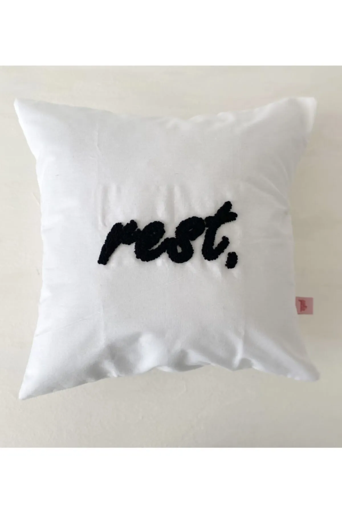 Rest Punch Cushion Pillow Cover White