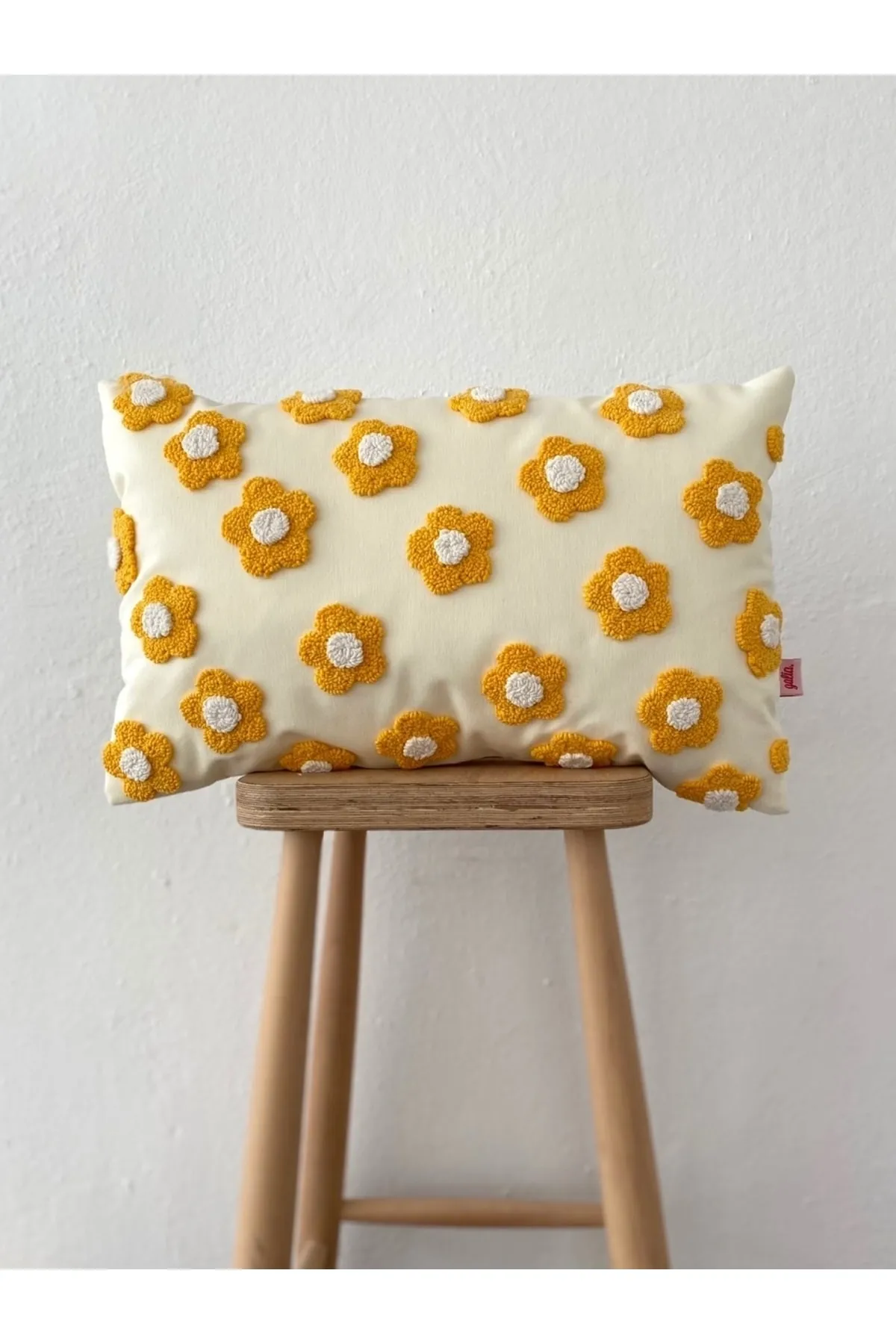 Yellow Daisy Punch Cushion Pillow Cover