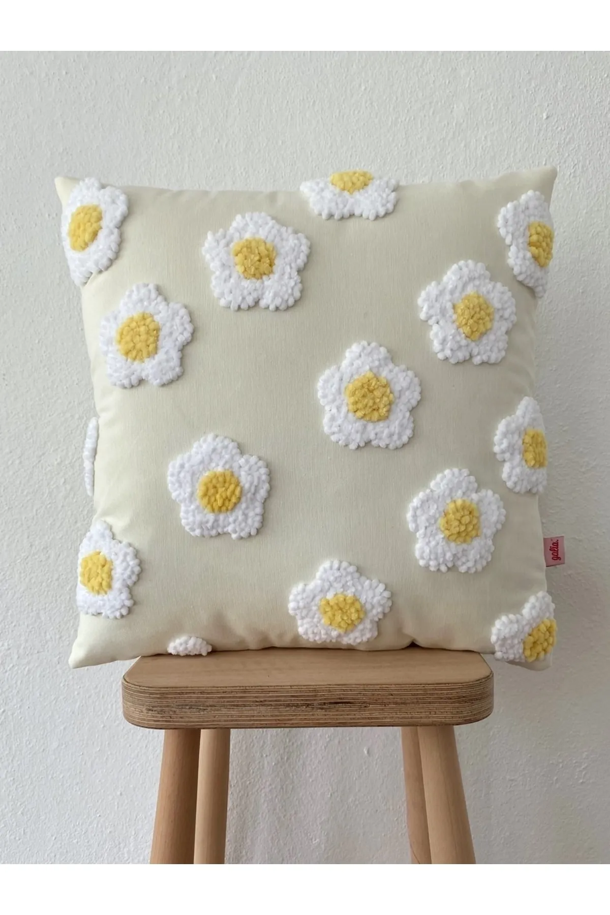 Velvet Daisy Flower Punch Cushion Pillow Cover