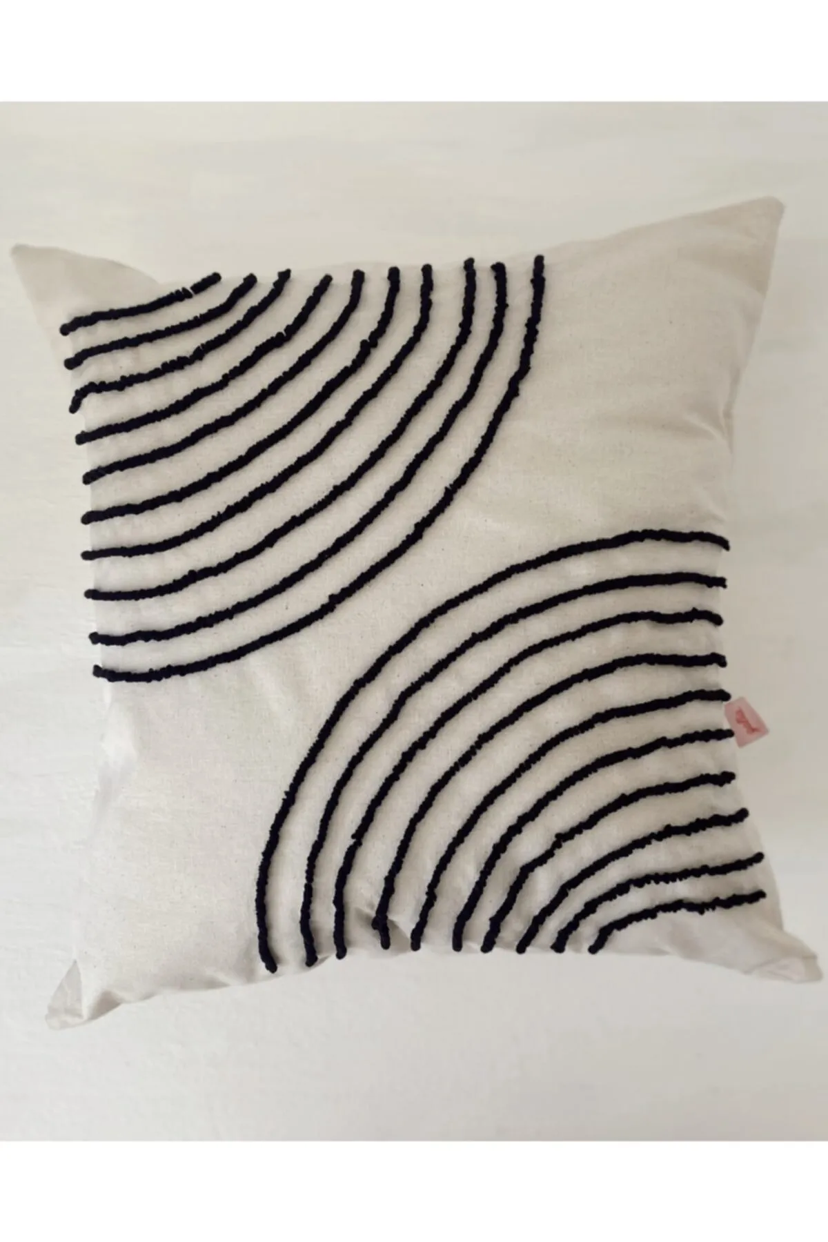 Abstract Washed Linen Punch Pillow Cushion Cover