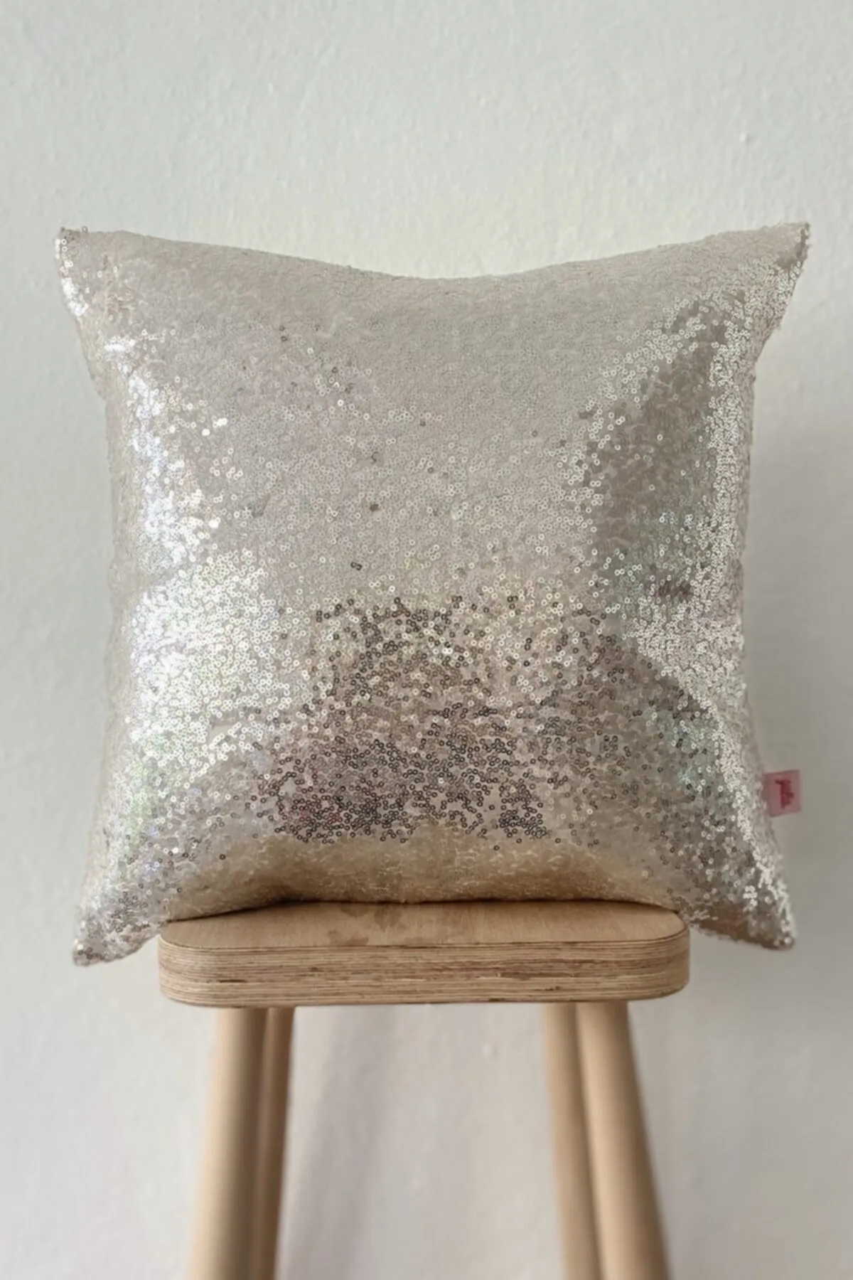 Sequin Sequined Silver Cushion Pillow Cover