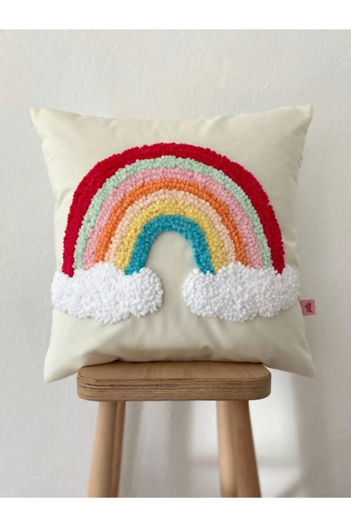Velvet Cloud Rainbow Punch Cushion Pillow Cover