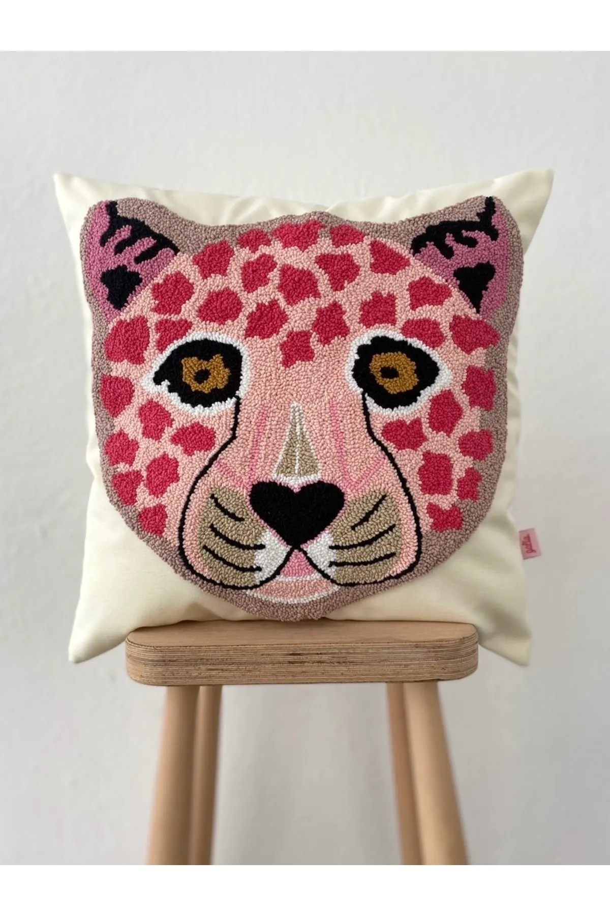 Pink Leopard Punch Cushion Pillow Cover