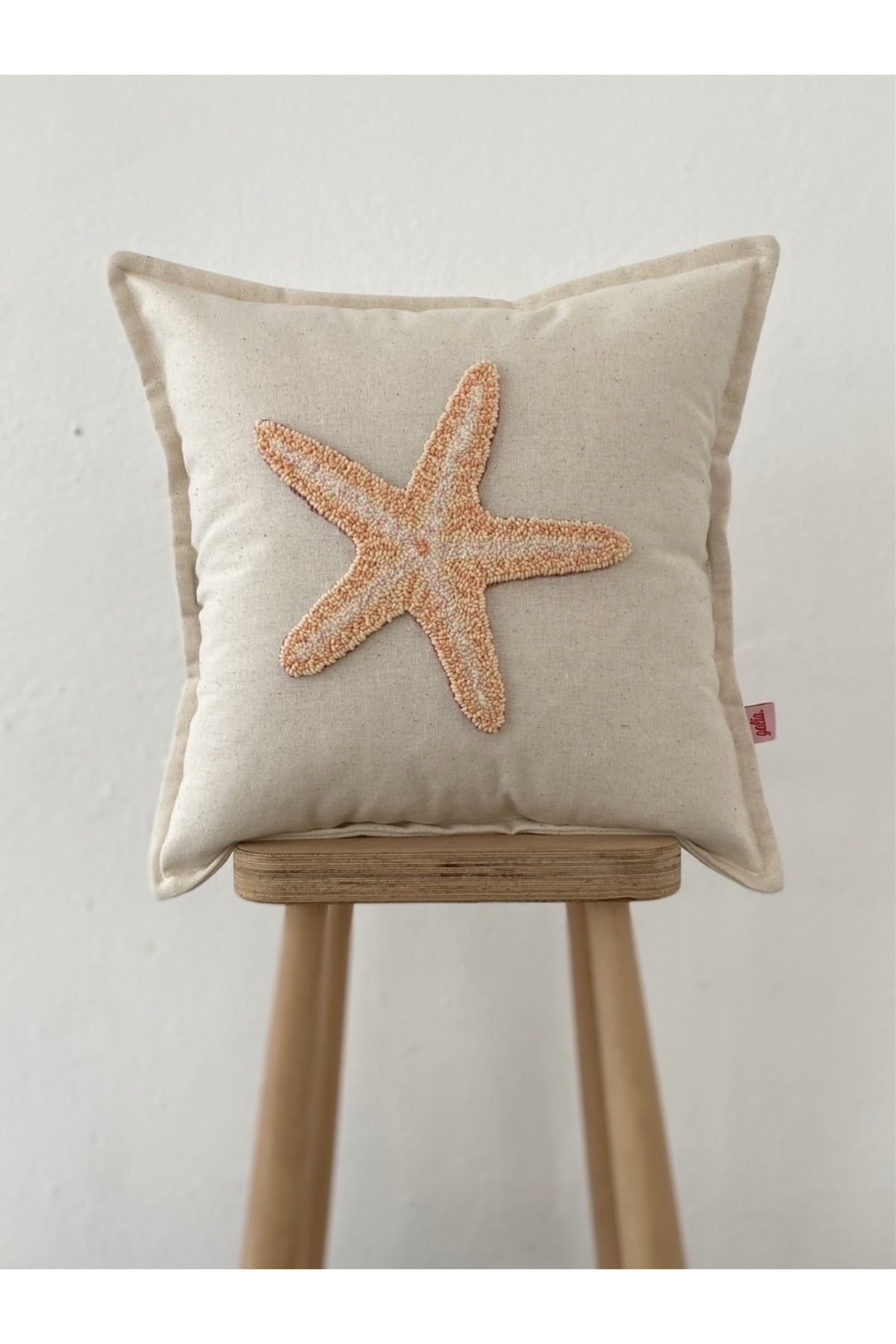 Marine Series Starfish Washed Linen Punch Cushion Pillow Cover