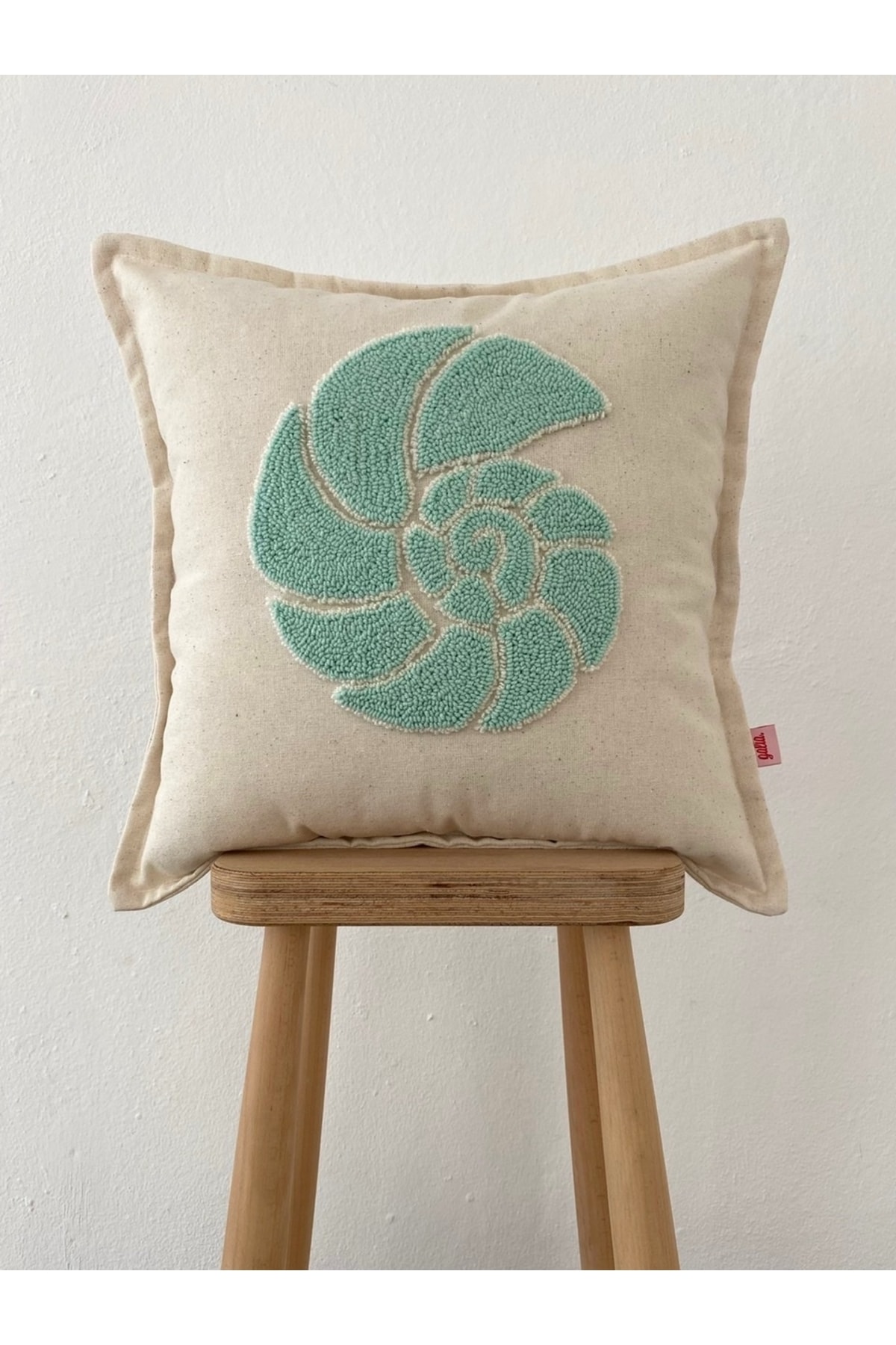 Marine Series Seashell Washed Linen Punch Cushion Pillow Cover