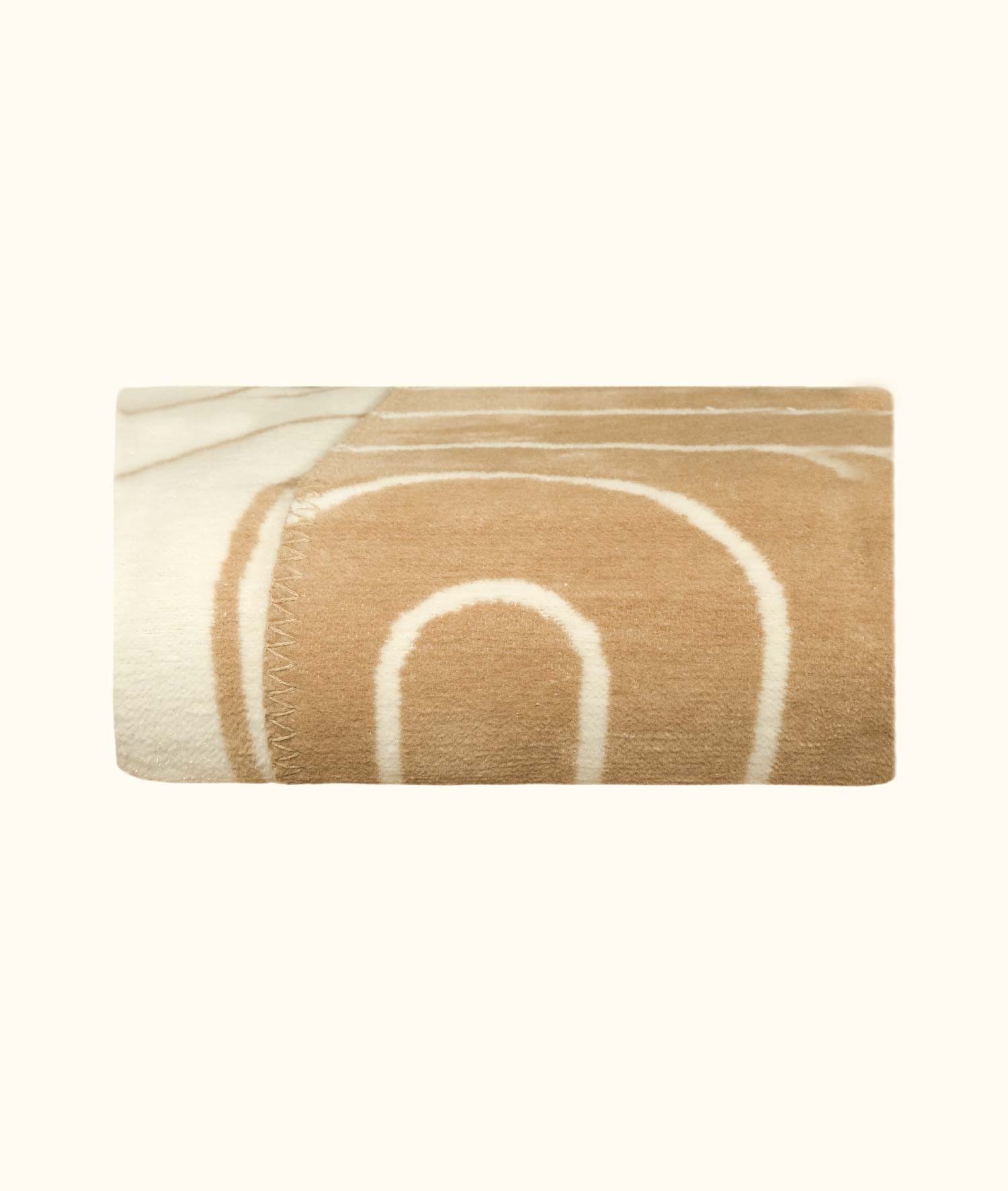Twin Blanket Soft Cotton Double Blanket Brown Cream