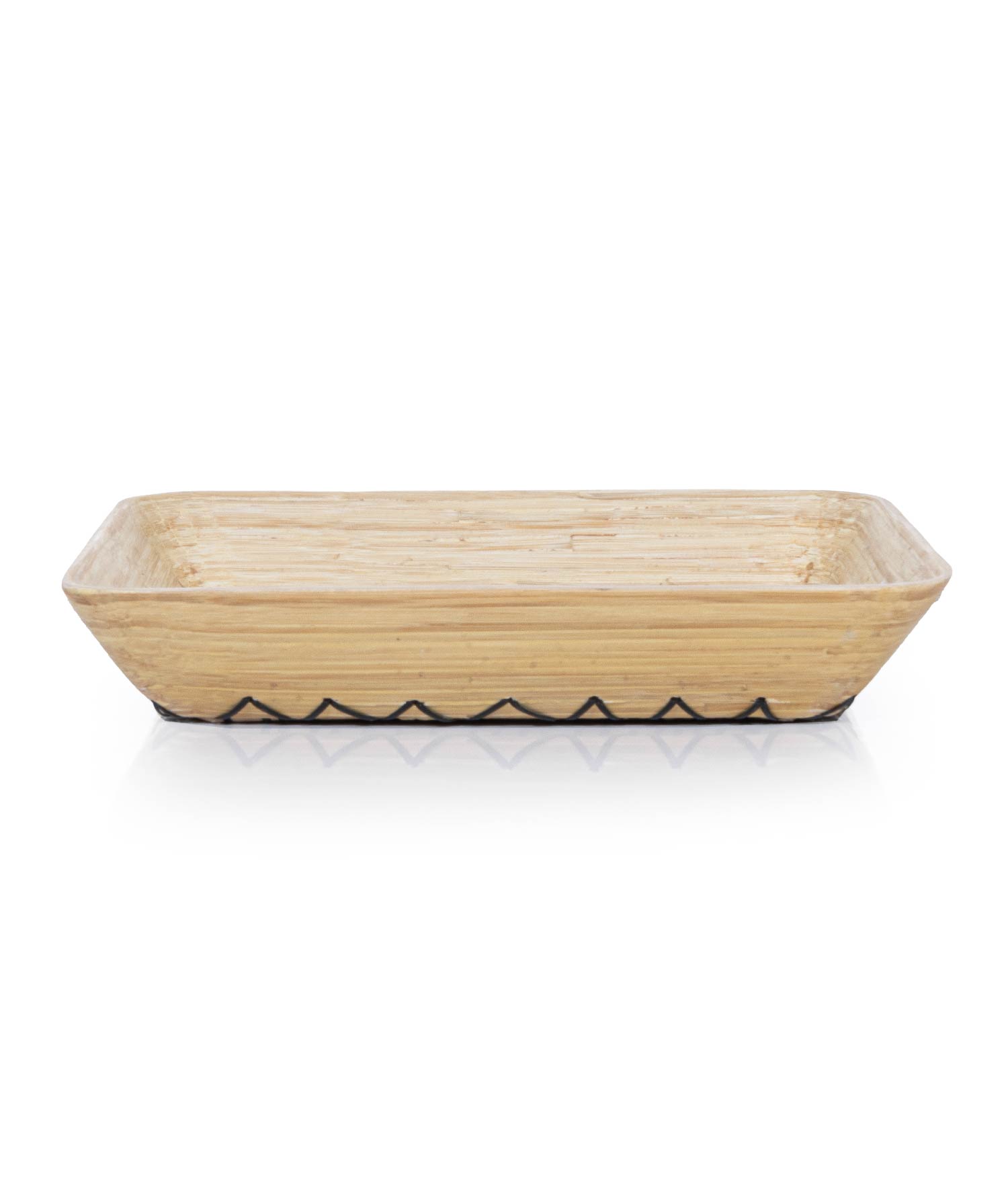 Meander Natural Straw Knitted Decorative Tray
