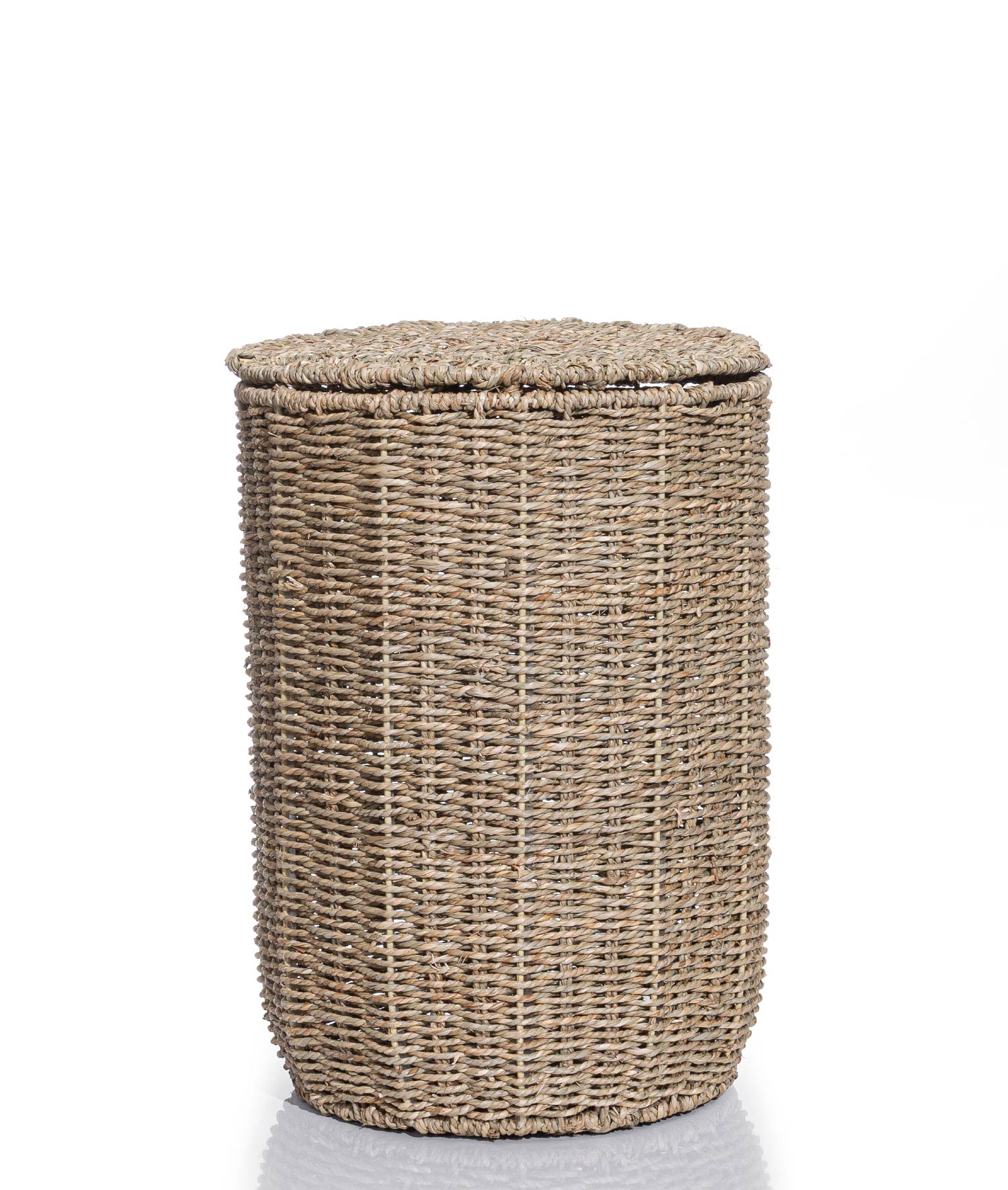 Meander Natural Sea Reed Decorative Multi-Purpose Basket With Lid 30x45cm