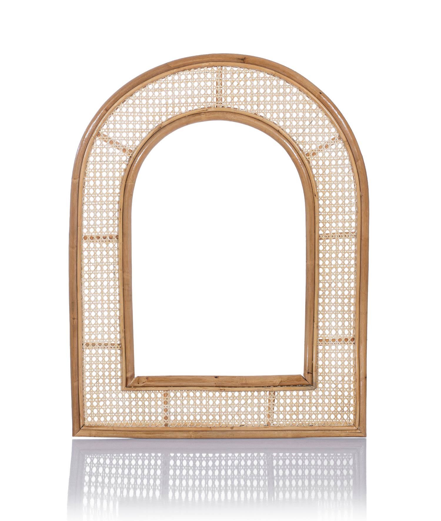 Meander Rattan Decorative Handmade Mirror Frame 90x72
