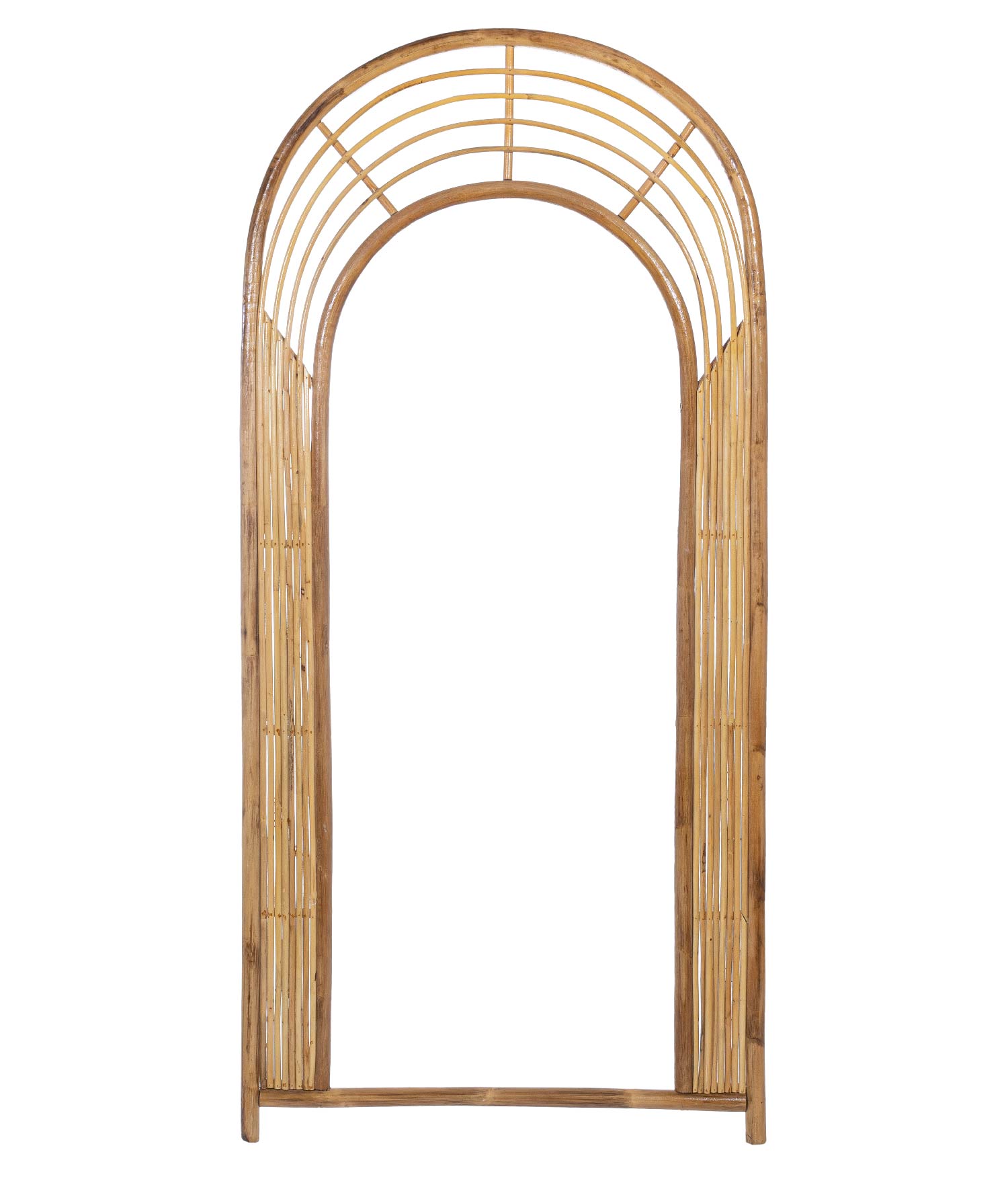 Meander Handmade Natural Weave Rattan Decorative Full Length Mirror 70x180cm