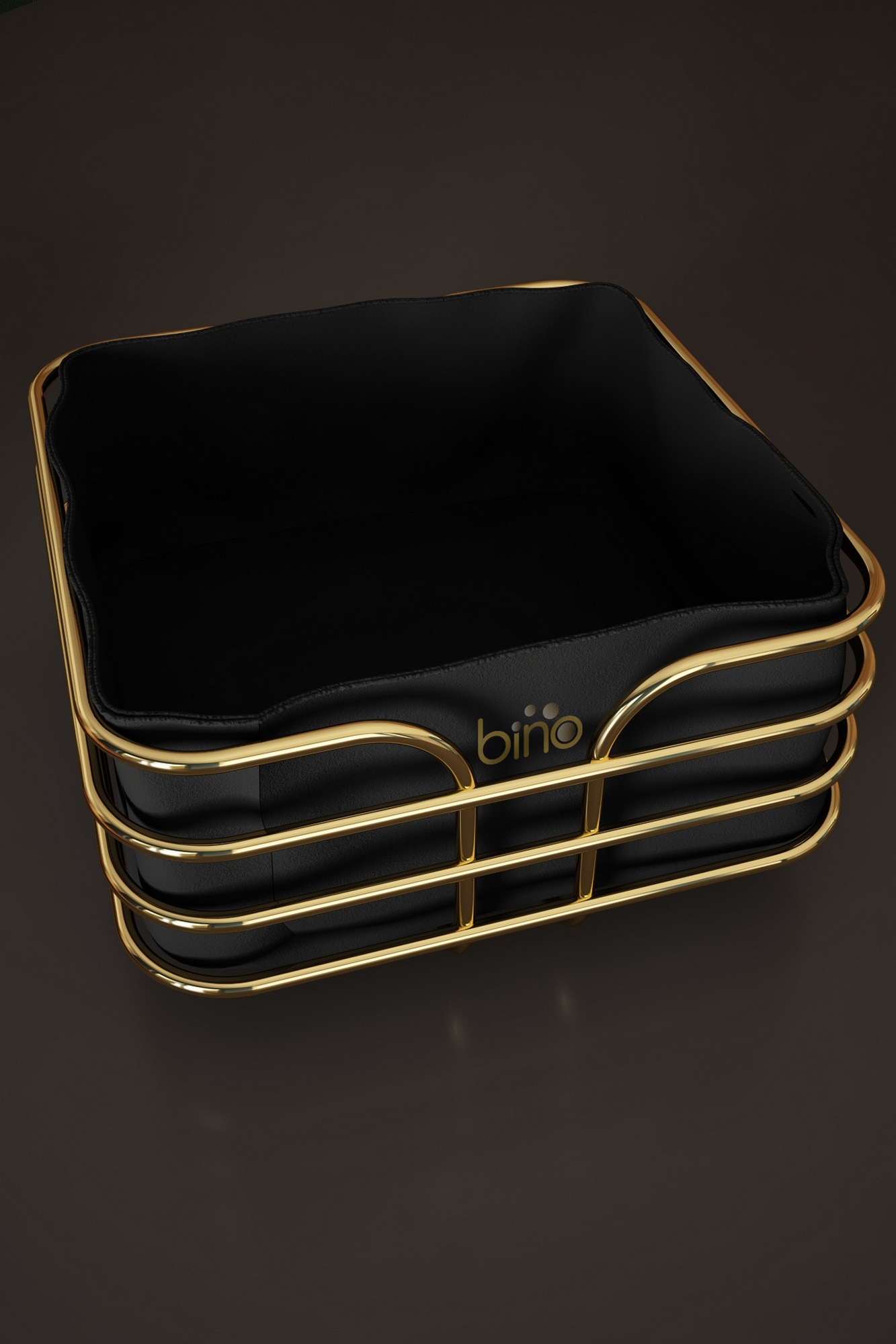Gold Bread Basket with Cloth