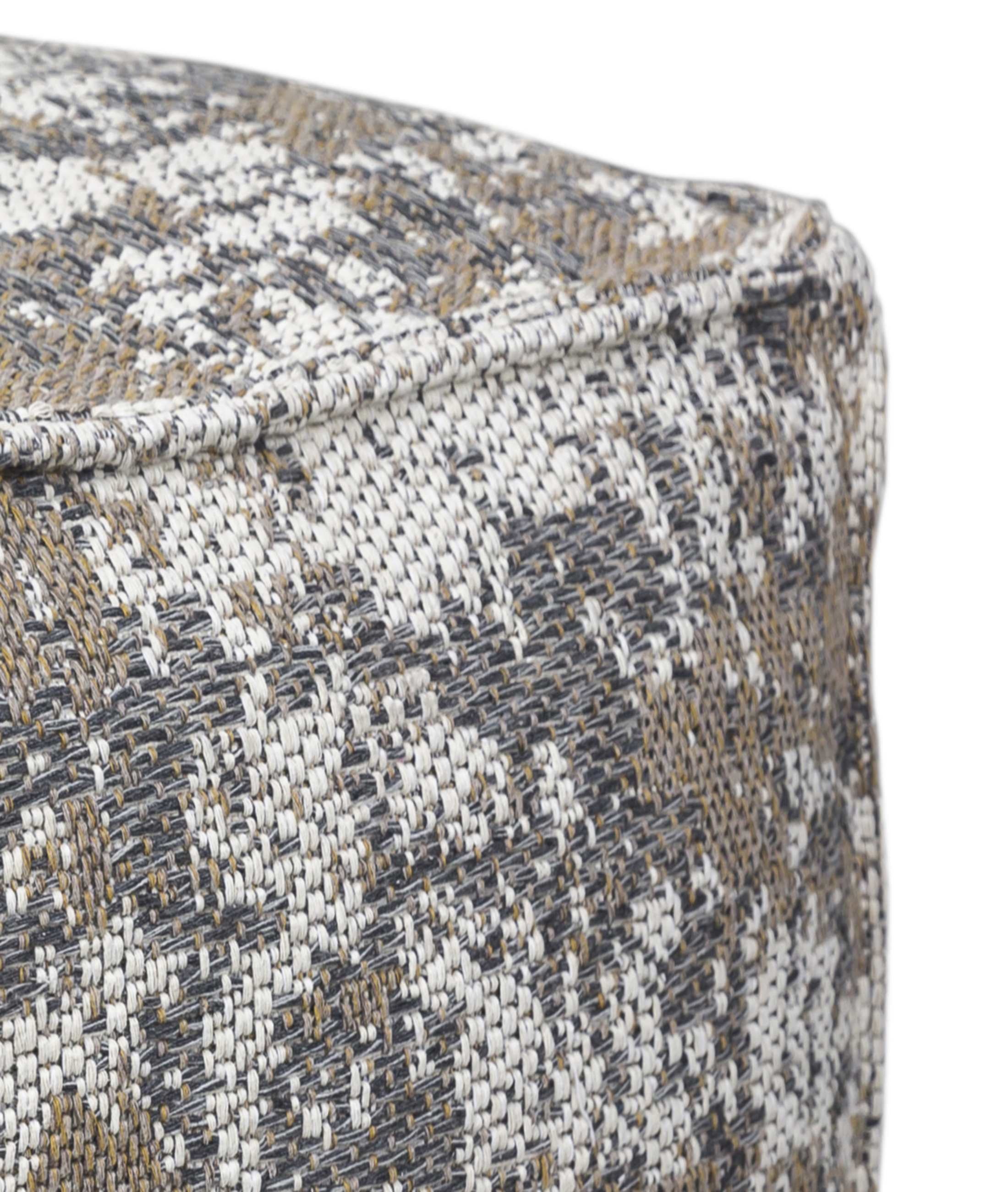 Casa Cotton Mustard Mink Cube Pouf B2694A 50 x 50