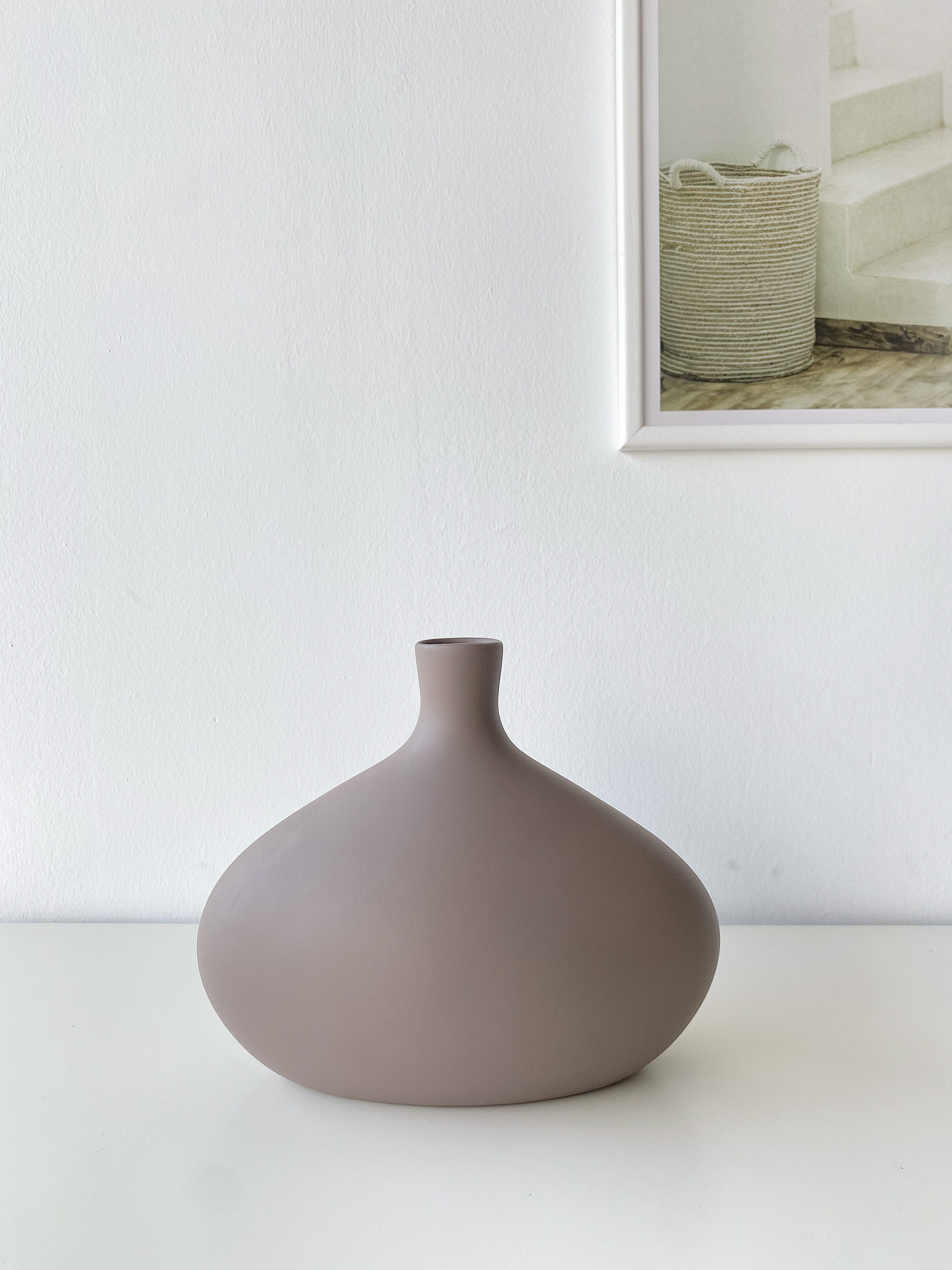 Platy Ceramic Vase Small Mink