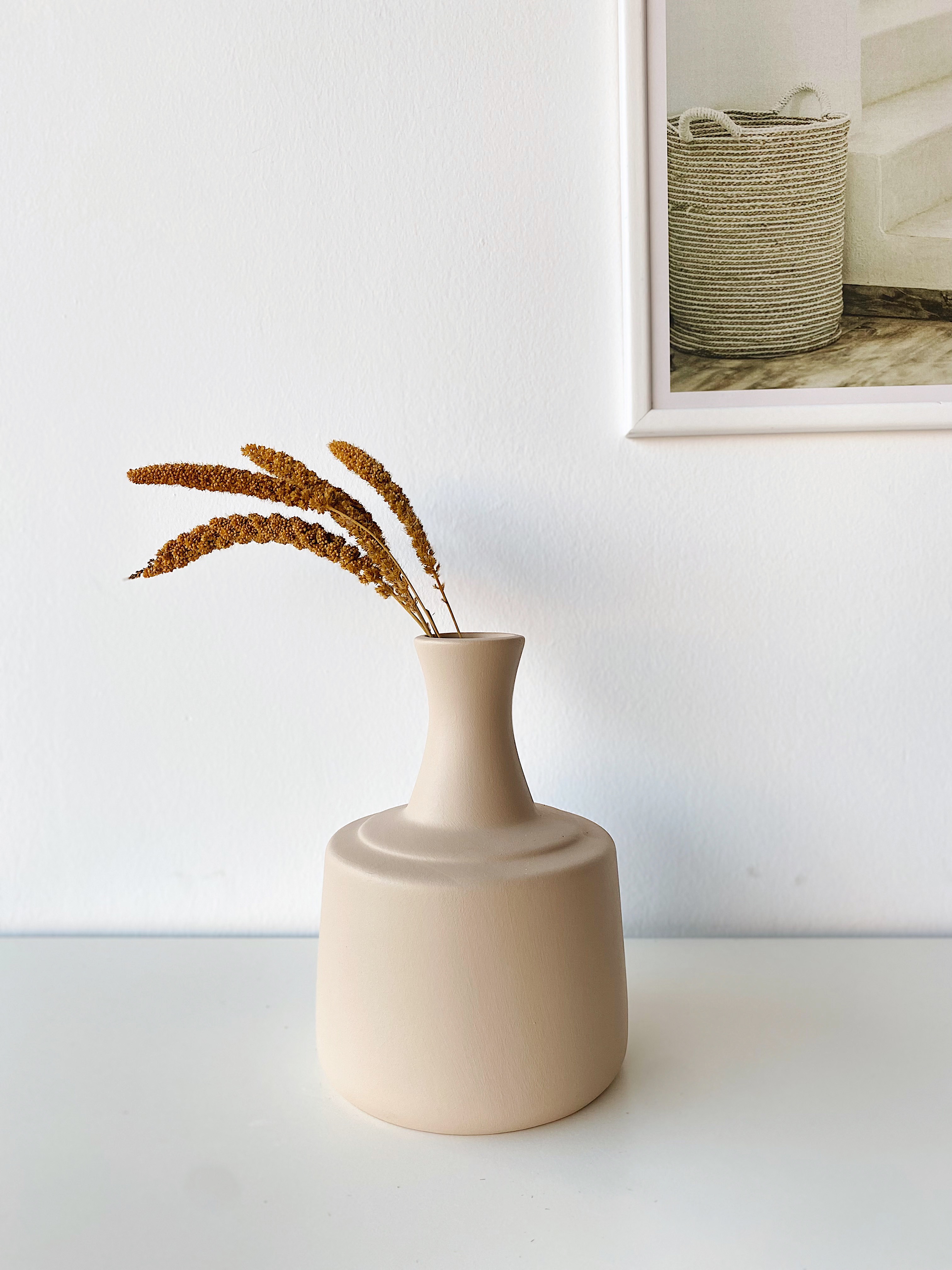 Carafe Ceramic Vase Beige